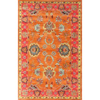 Stunning nuLOOM Handmade Overdyed Traditional Wool Rug (7u00276 x 9u00276) by Nuloom traditional wool rugs