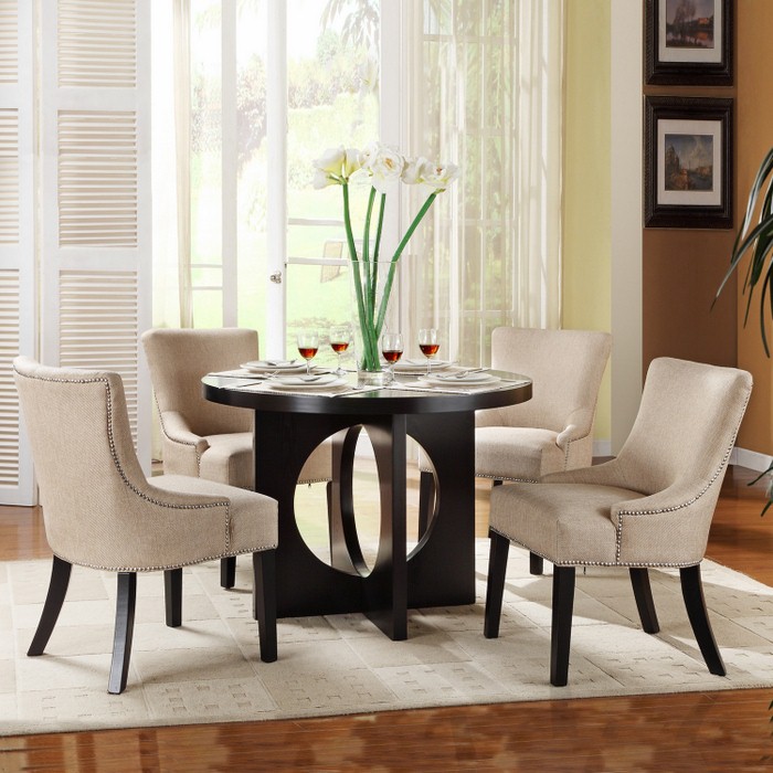 Stunning Round Table Dinette Set Lilac Design With Regard To Round White Dining Room contemporary round dining room sets