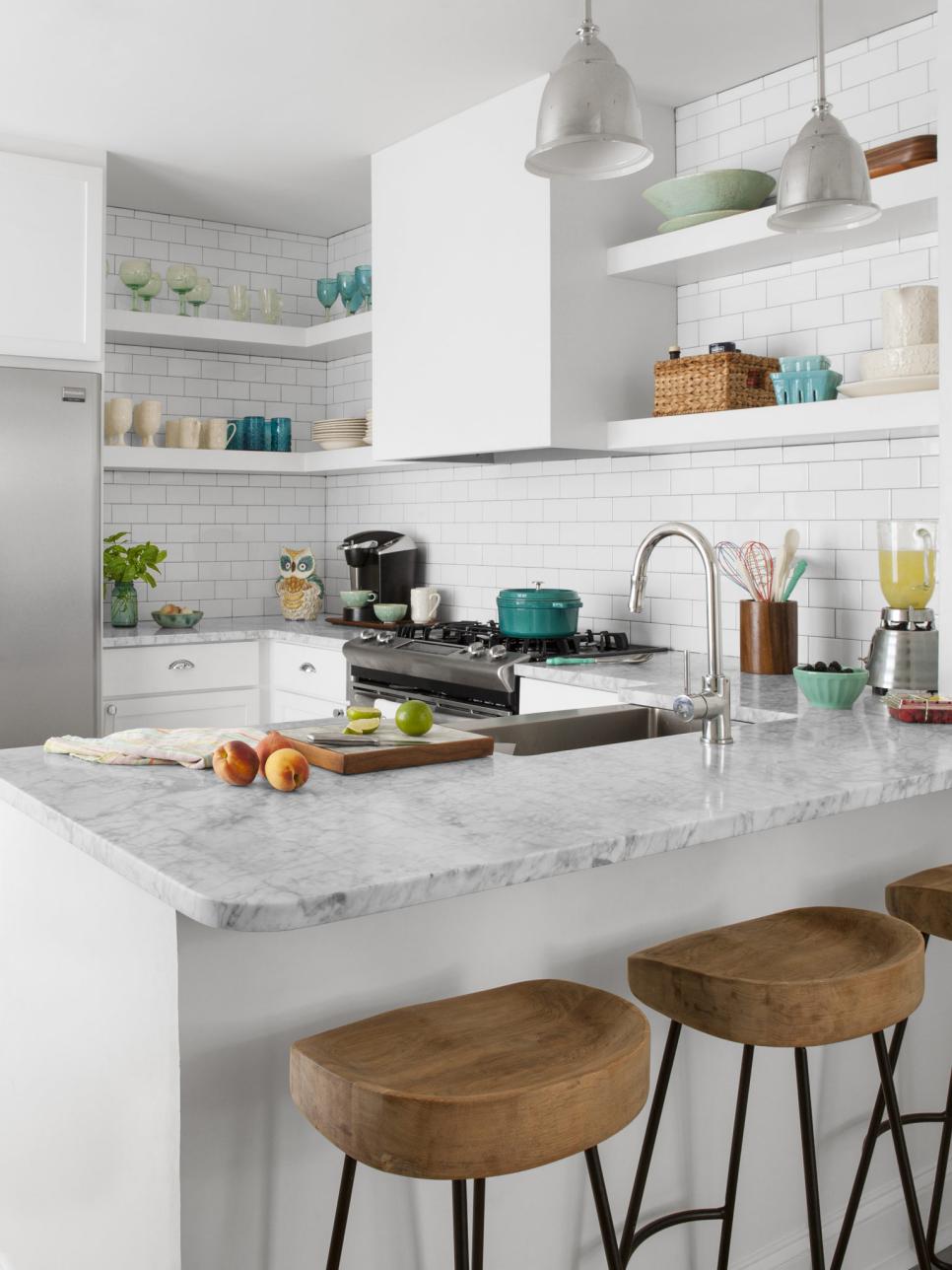 Stunning Small-Space Kitchen Remodel | HGTV small white kitchen designs
