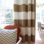 Stunning Striped drapes and chevron print accents - exactly what I want in horizontal striped curtains