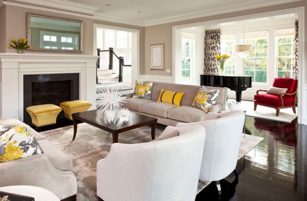 Stunning View in gallery Fabulous yellow accents brought about using trendy throw accent pillows for sofa