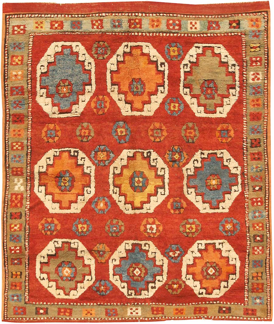 Stylish Antique Konya Turkish Rug #3091 Detail/Large View - By Nazmiyal types of turkish carpets