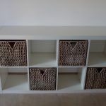 Stylish Captivating 6 Storage Organized Shelves With Cubical Wicker Storage Baskets  Decor storage baskets for shelves