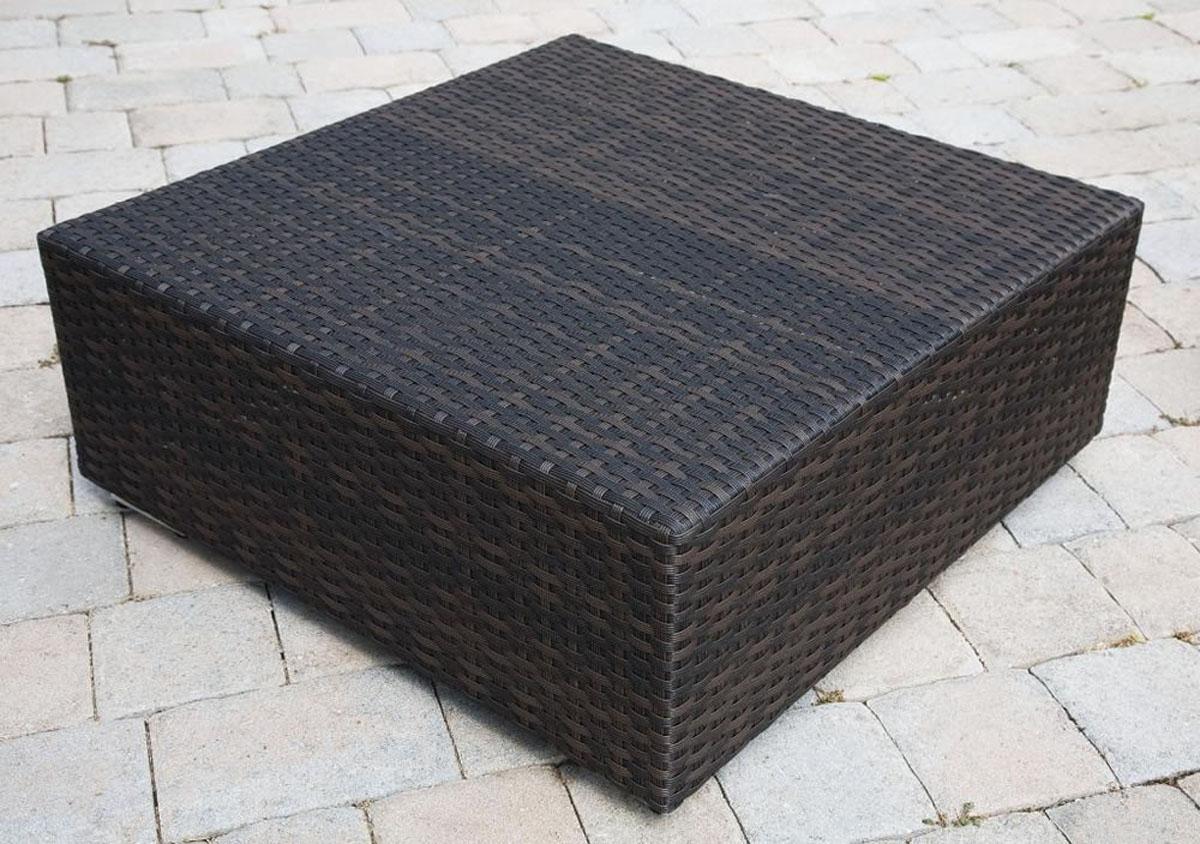Stylish ... Coffee Tables Ideas, Square Big Outdoor Wicker Coffee Table Large wicker coffee table outdoor