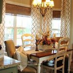 Stylish *French Country* Breakfast Area - I love the long curtains with the french country curtains