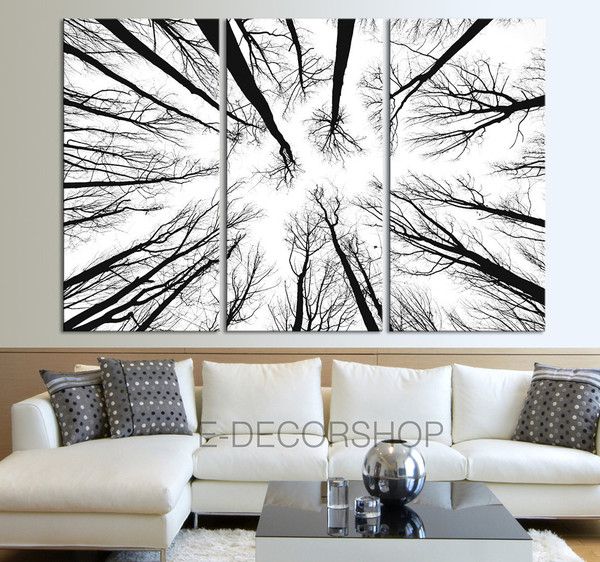 Stylish Large Wall Art Canvas Prints - Dry Tree Branches Wall Art - large wall decorations