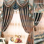 Stylish Retro style curtains with delicate Patterns of Chenille retro style curtains