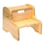 Stylish Wood Step Stool - Solid Pine wooden step stool