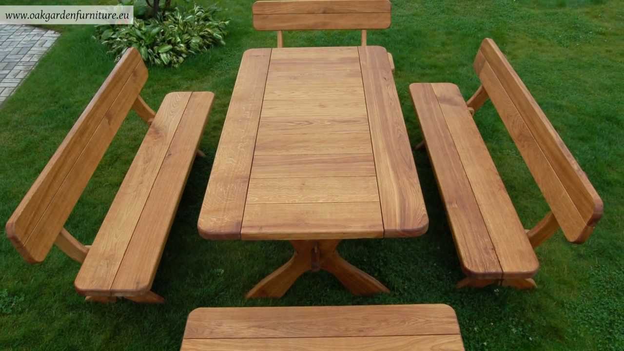 Stylish Wooden garden furniture set - YouTube wooden garden furniture