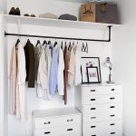 Trending 9 Ways to Store Clothes Without a Closet open wardrobe closet