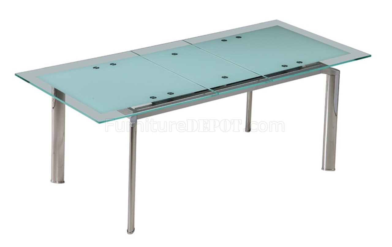 Trending Jack Extendable Dining Table w/Glass Top by Whiteline Imports glass top extendable dining table