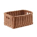 Trending Plastic Wicker Storage Bin with Handles wicker storage baskets