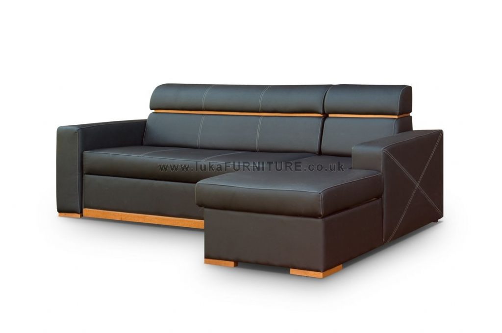 Trending Sofa Bed London - Wersalka UK - easy to unfold with bedding storage faux leather corner sofa bed with storage