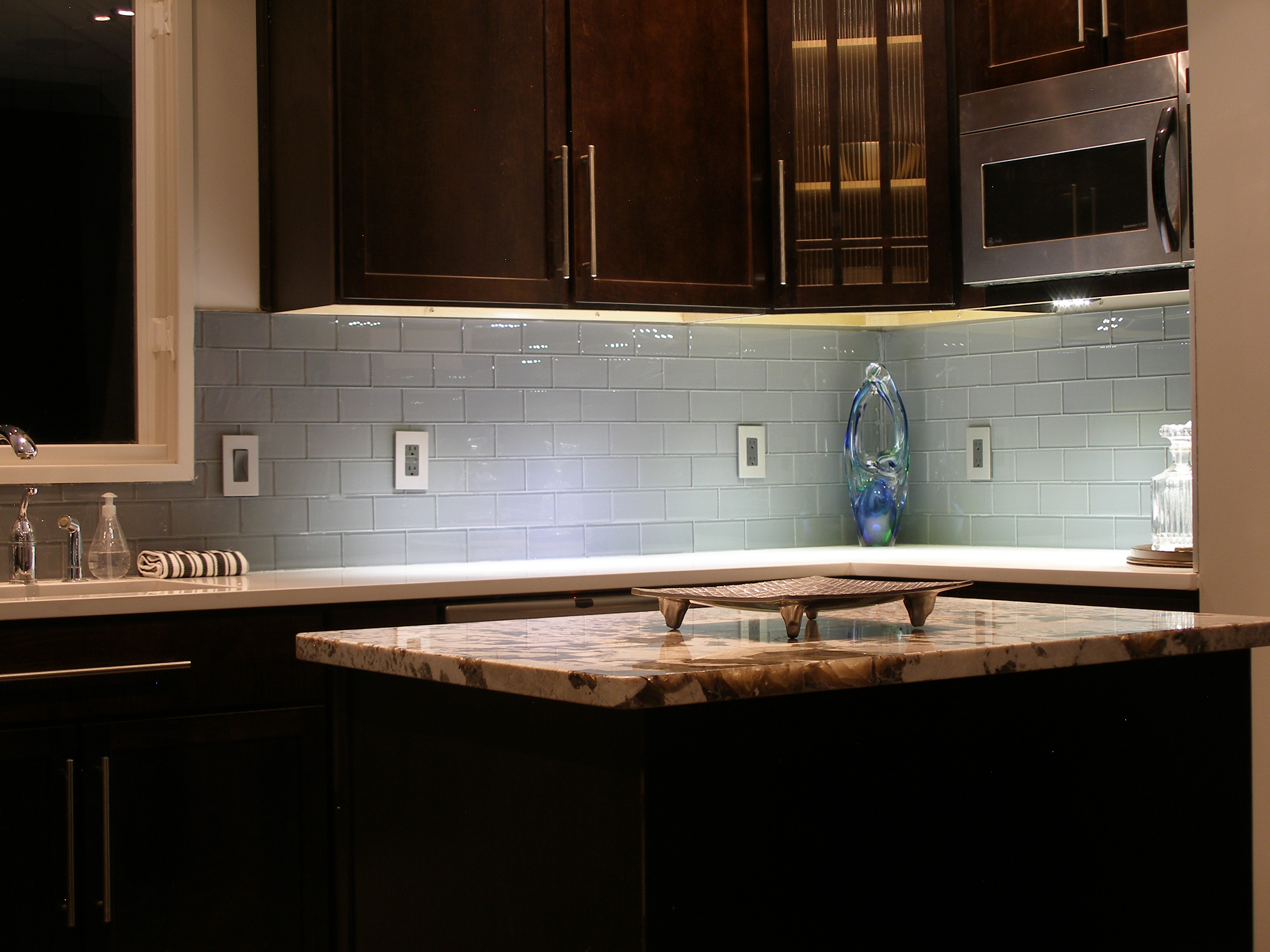Trending Vapor Glass Subway Tile. Backsplash IdeasTile ... glass tile kitchen backsplash