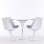 Elegant Eero Saarinen Style Tulip Dining Set 42 tulip dining chair