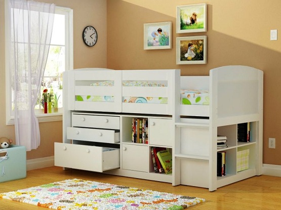 Images of White twin storage beds for kids with drawer twin storage beds for kids