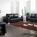 Unique Black Leather Sofa Set with Matching Throw Pillows leather sofa pillows