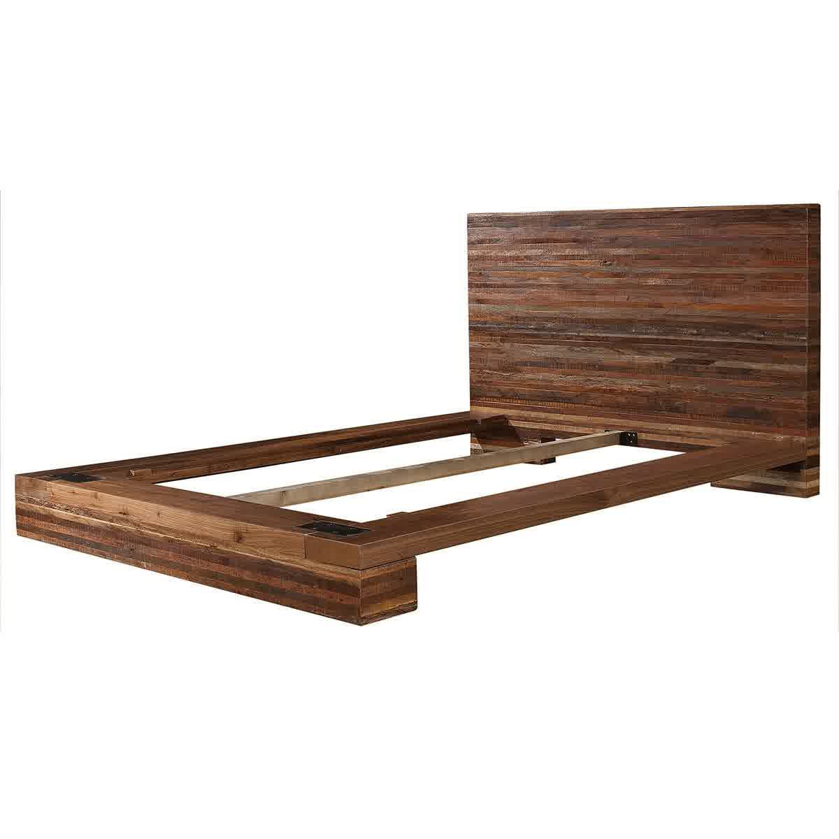 Unique Image of: Platform Bed Frame Queen Plan wood platform bed frame queen