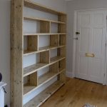 Unique Large reclaimed wooden bookcase with vertical dividers large wooden bookshelf