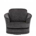 Unique Loco Small Swivel Armchair, Grey/black,chocolate/mink | Linkfish small swivel armchair