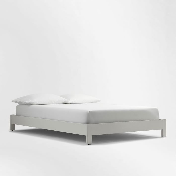 Unique Simple Low Bed Frame - White | west elm low bed frames