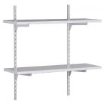 Modern ClosetMaid Wall-Mounted Adjustable 2-Shelf Shelving Unit - White wall mounted adjustable shelving