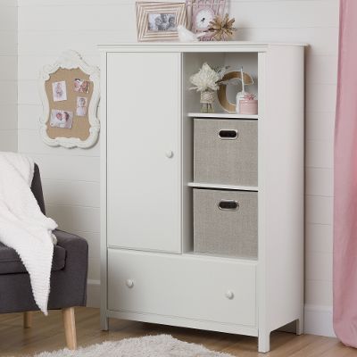 Best 10468 Cotton Candy White Armoire with Drawer white armoire with drawers