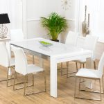 Chic Wonderful White Gloss Dining Table And Chairs Modern Dining Room Sets For white gloss dining table