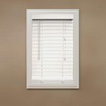 Stylish Home Decorators Collection Cut-to-Width White 2 in. Faux Wood Blind - white wooden blinds