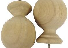 Cute For my DIY curtain rods Unfinished Wood Pole Ball Finials | Shop wooden finials for curtain rods