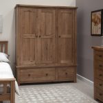 Cool Chatsworth Solid Oak Bedroom Furniture Triple Wardrobe With Drawers wooden wardrobe with drawers