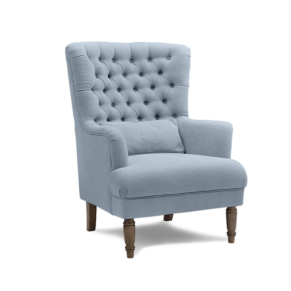 ... button wing chair slate blue ... QCMUJQV