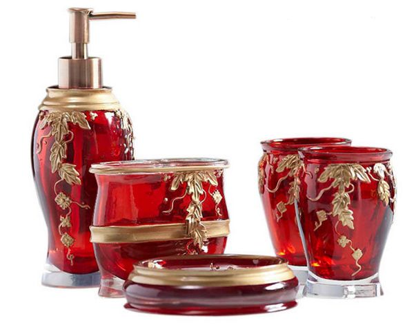 20 fascinating red bathroom accessories RFSHZVW