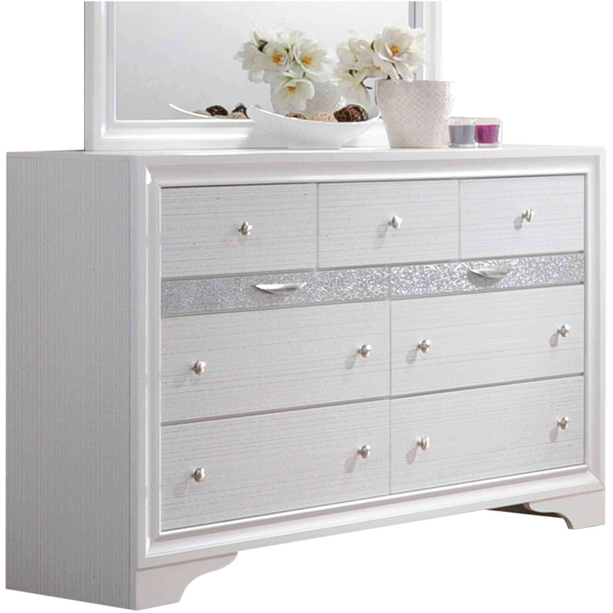 acme furniture naima white dresser with nine drawers - walmart.com BVWYKZY