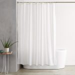 amazon.com: amazonbasics shower curtain with hooks (treated to resist  deterioration DVOURBJ