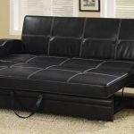 amazon.com: coaster contemporary black faux leather sofa bed with storage LBEBGYK