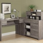 amazon.com: monarch reclaimed-look l shaped home office desk, dark taupe: ARZDOGN