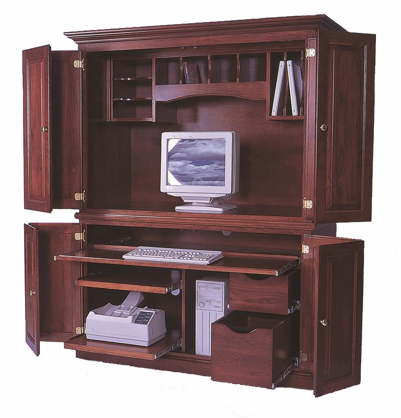 amish deluxe computer armoire desk LQDMXBN