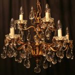 antique chandeliers italian gilded 8 light antique chandelier ... ACITOLO