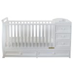 baby cribs amazon.com : athena daphne convertible crib and changer, white : baby IPARQDO