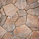 background from paving stones, irregular natural stones stock photo - CULYICD