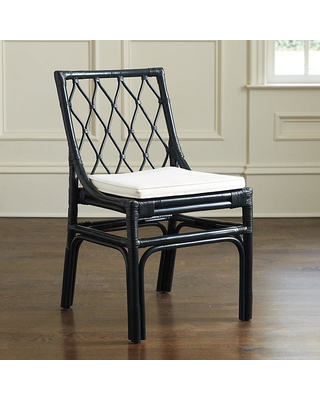 ballard designs vivian rattan dining chairs - set of 2 navy UGIPQBQ