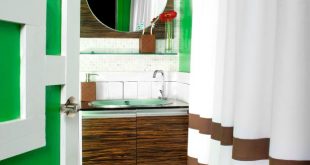 bathroom paint ideas kelly green bathroom with contemporary wood vanity IKEHOQY