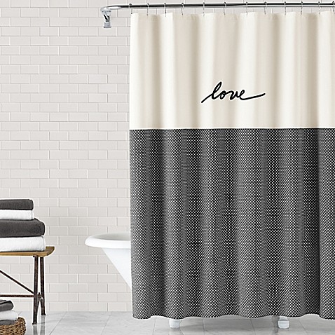 bathroom shower curtains ed ellen degeneres love 72-inch x 72-inch shower curtain YNQTDXU