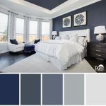 bedroom color scheme this bedroom design has the right idea. the rich blue color QPGMEXC