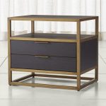 bedside tables oxford black 2-drawer nightstand LVYZQIU