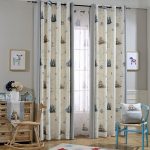beige and gray anchor nautical curtains for childrens room HQZFAYK
