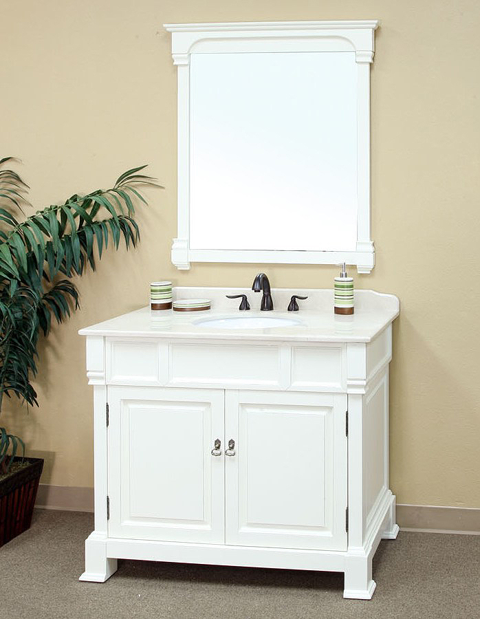 bellaterra home 205042-a/white bathroom vanity ... DKXCNMV