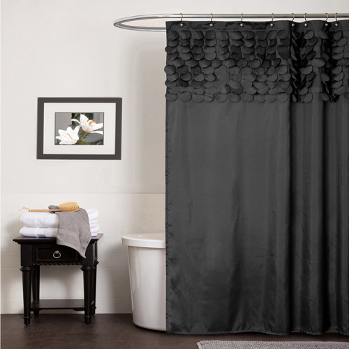 black shower curtain lillian shower curtain AOCCRIN