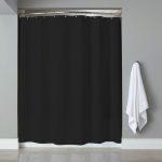 black shower curtain sweet home collection anti-mildew vinyl shower curtain liner with metal BKAZGCB